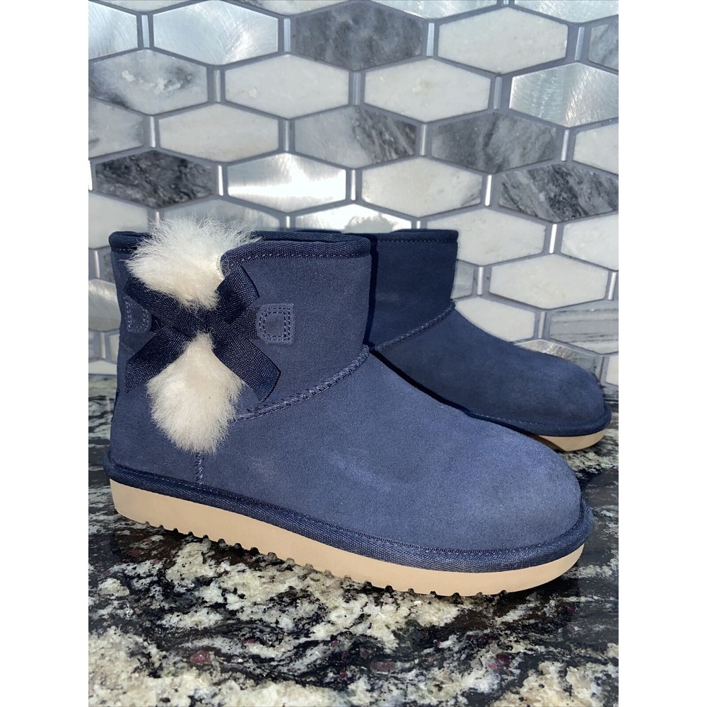 Koolaburra BY UGG Womens Victoria Mini Ankle Boot, Insigniaβ Blue, Sz 5